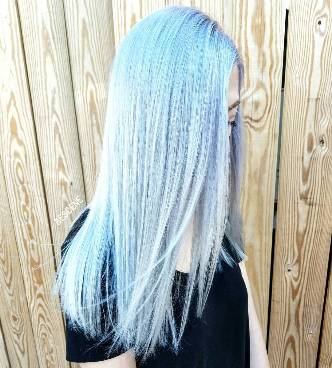 pale blue hair