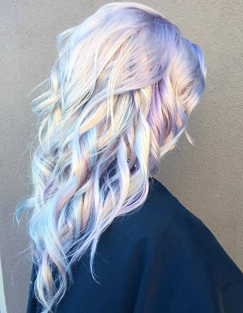 Platinum And Lavender Hair Color Idea