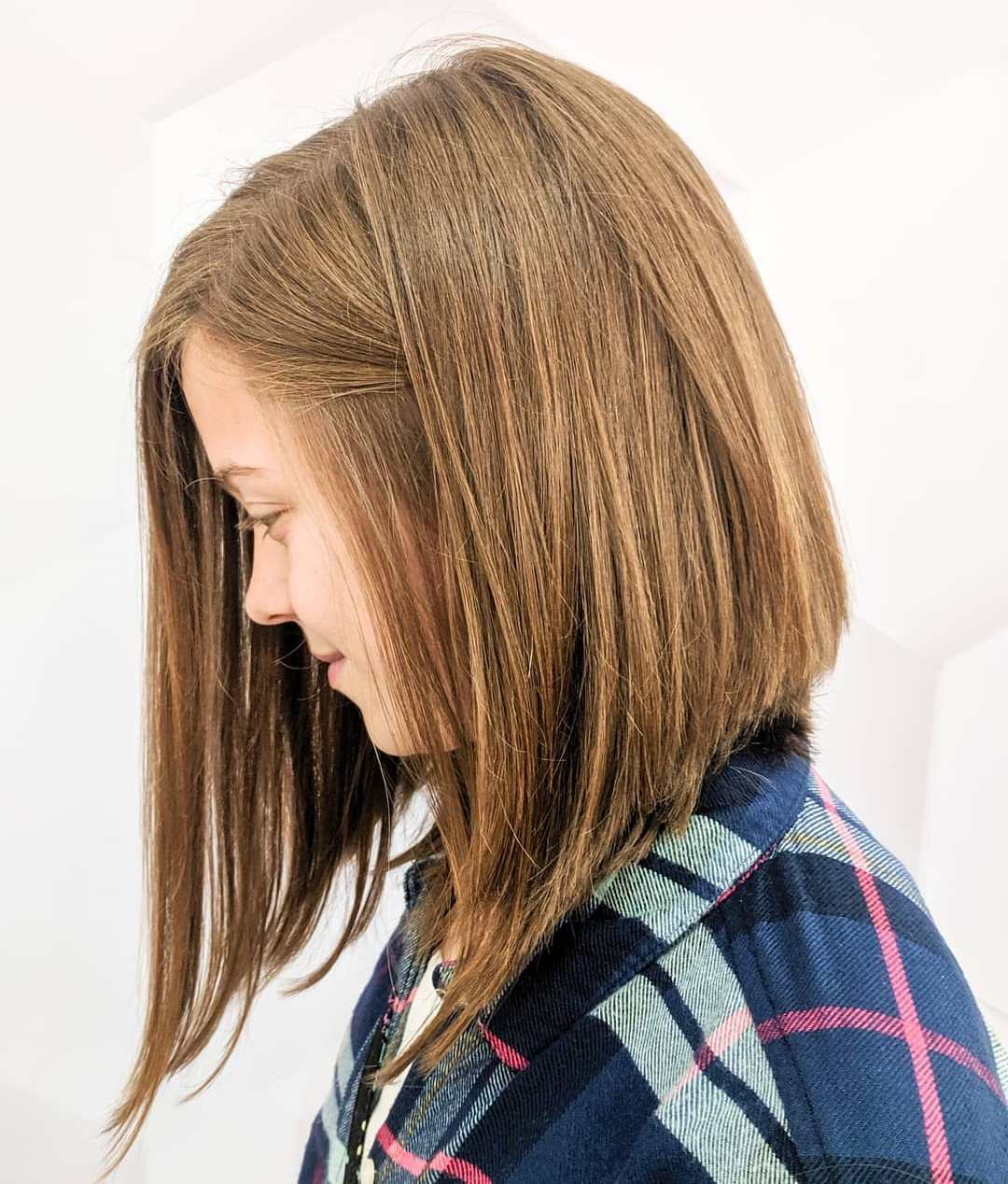 Medium Angled Cut For Young Girls