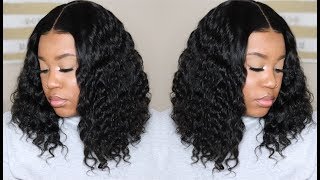 Glueless Affordable Everyday Deep Curly Bob Wig | Preplucked Hairline, Bleached Knots | Omgqueen
