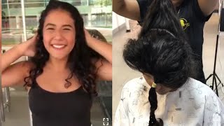 Long Curly Hair Cut To Curly Pixie Cut