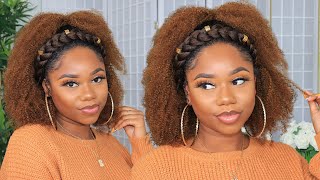 How To Finesse A Headband Wig | Quick Protective Style | Chev B.