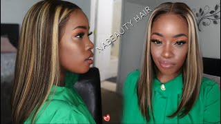 Yes!!! 14" Highlight Mixed Color Lace Front Bob Wig || Nabeautyhair.Com