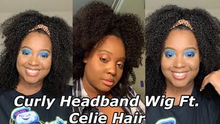 Pure Curly Goodness- Curly Human Hair Headband Wig Ft. Celie Hair