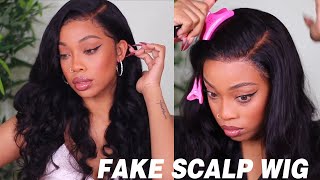 I Tried A Fake Scalp Wig ! Easiest Wig Ever I’M Shook!!-  Ft Alipearl Hair