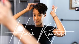 How I Maintain My Relaxed Pixie Cut | Morning & Night Routine