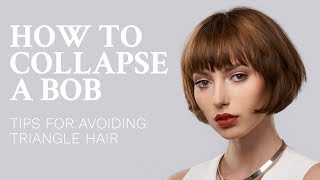 How To Collapse A Bob Haircut - Avoid Triangle Hair