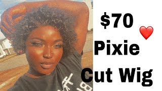 $70 Pixie Cut Wig Moon Magic | Wig Review Install 2021 | Affordable Aliexpress Short Curly Wig