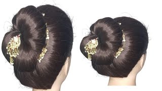 3️⃣Easy Bun Hairstyles For Medium Hair ! Easy Hairstyles! Juda Hairstyle For Women