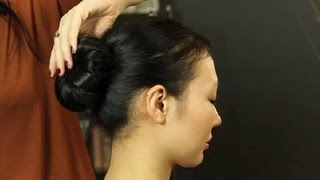 How To Do A Sock Bun With Long Hair : Updos & Hair Styling