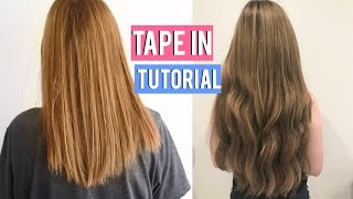 How To Apply Tape In Hair Extensions At Home | Ft. Cliphair