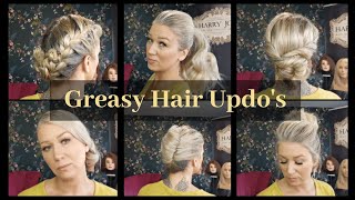 Greasy Hair Updos | 6 Quick & Easy Heatless Hair Up Tutorials