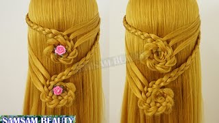 Top Amazing Hair Transformations - Beautiful Dutch Flower Braid   Updos By Samsam Beauty