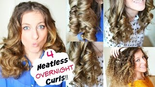 4 Overnight No Heat Curls | Overnight Heatless Curl Methods | Braidsandstyles12
