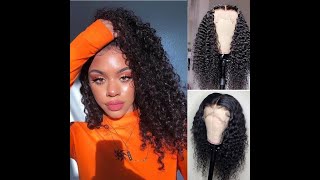 Deep Wave Long Human Hair 13X6 Lace Front Wigs With Baby Hair