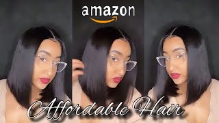 $60 Amazon Prime 12” Bob Wig | Quick Install With Cheetah Beauty Hair