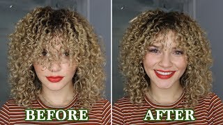 How To Cut Bangs On Curly Wavy Hair