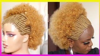 Super Affordable Afro Braided Wig Beginner Friendly|Wiginstall+Wig Review.No Frontal No Baby Hair 27