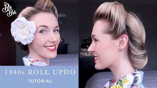 1940S Roll Updo Tutorial For Long Hair To Shoulder-Length Hair | Miss Beth Belle ❤️