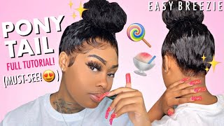 ✨New✨ Frontal Ponytail Tutorial! 360 Wig Install Ft. Dola Hair