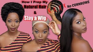 How I Prep My Short 4B4C Natural Hair For A Wig & Watch Me Slay A Straight Hair Wig Ft. Bestlacewigs