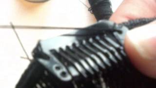 Easy How To Sew Clips Onto Your Hair Extensions / Tracks  How To Make Clip In Hair Extensions Diy