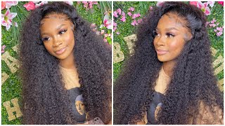 What Lace ?| Super Melted And Full Deep Wave Wig Install|Free Part & Baby Hairs| Westkiss Hair