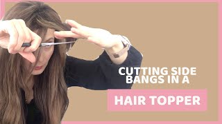 How To Cut Side Bangs On A Hair Topper | Tressmerize
