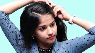 How To Make Self Hairstyle For School Girls || Easy Self Hairstyle Tutorial || Self Hairstyles