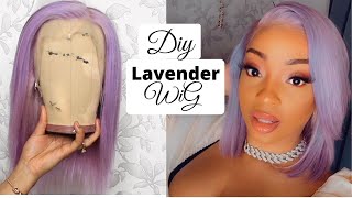 Easy Diy Lavender Bob Wig|Water Colour |2021