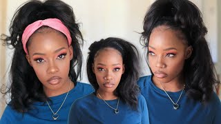 Curl Iron Set & Natural Blowout. Haters Gon' Say Issa Headband Wig! | Mary K. Bella | Omgherhai