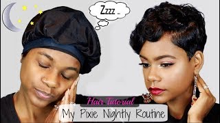My Pixie Nightly Routine | Layered Pixie Cut Style | Relaxed Short Hair | Hair Tutorial|Leann Dubois