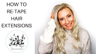 How To Re-Tape Hair Extensions | Zala Tape In Hair Extensions | Diy Beauty | Being Mrs Dudley