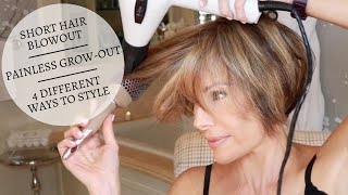 Short Hair Blowout / Painless Grow-Out / 4 Different Ways To Style | Dominique Sachse