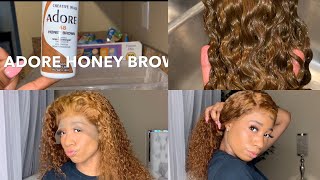 Honey Brown In 5 Minutes Water Color Method | 360 Brazilian Curly Wig Luhair