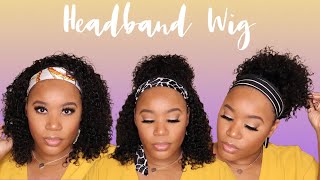 $85!!!! |10 Minute Styling, Beginner Friendly Short Curly Headband Wig | Unicehair