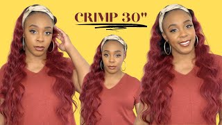 Zury Sis Synthetic Hair Headband Wig - Vb H Crimp 30 --/Wigtypes.Com