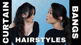 Curtain Bangs Hairstyles (3 Easy Hairstyles)