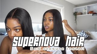 This Is A Closure! 5X5 Body Wave Closure Wig Install (Easy Install) Ft Supernova Hair