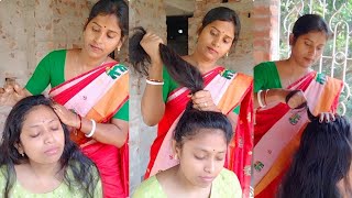 Long Hair Pulling And Massage Ll