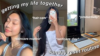Sunday Reset Routine: Hair Care Routine, Skincare Routine & Journaling | Getting My Life Together ☁️