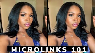 Microlinks  Install On 4C Natural Hair | First Look And Maintenance