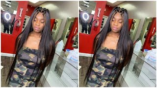 32” Straight Style Your Lace Closure To Look Like A Frontal |Rose Hair