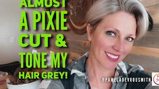 (Almost) A Pixie Cut & How To Turn Hair Grey (Gray Silver) With Toner - Manic Panic.