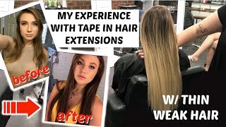 My Experience With Tape In Hair Extensions With Thin Hair | Q&A | Cost, Upkeep, Etc.