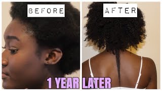 How To Grow Long & Healthy Natural Hair Fast ! 4C Hair Length Retention 1 Year Post Big Chop