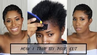 How I Cut, Relax & Style My Short Hair At Home|| Pixie Cut