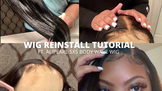 Closure Wig Reinstall Tutorial | 5X5 Alipearl 24 Inch Wig |Natallya Nicole