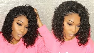 Anybody Can Wear This Curly Lace Frontal Bob Wig | Rihanna Inspired | Omgqueen