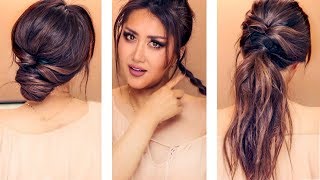 ★ 2-Min Everyday Hairstyles For Work & School   With Puff   Easy Updos For Long Medium Hair